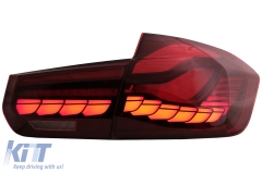 Faros traseros de LEDs OLED con intermitente secuencial dinamico BMW 3 Serie F30 Pre LCI 2011-2014 rojos claros look M4style=